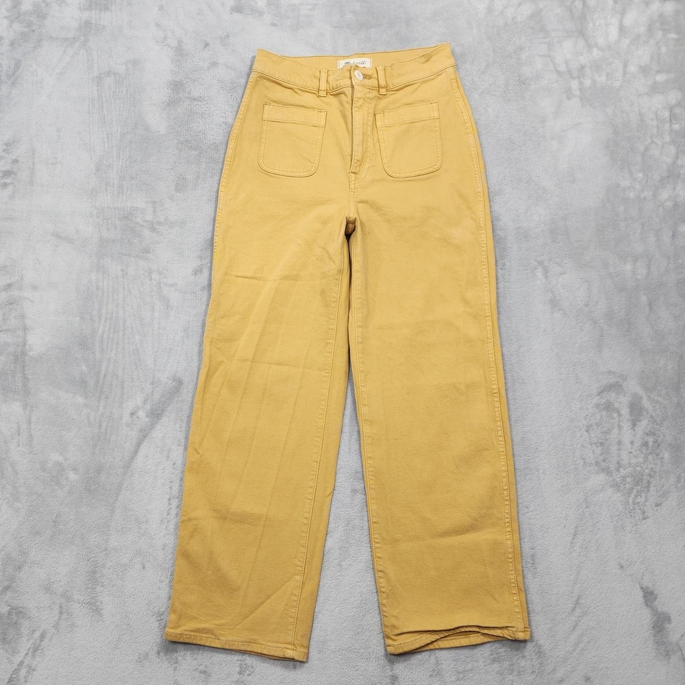 Madewell Jeans Womens 26 Yellow Gold Emmett 2.0 Wide-Leg Crop High Rise Utility